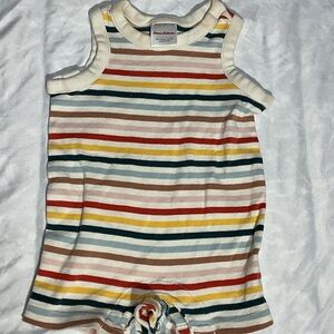 Hanna Andersson Multicolor Striped Baby Romper